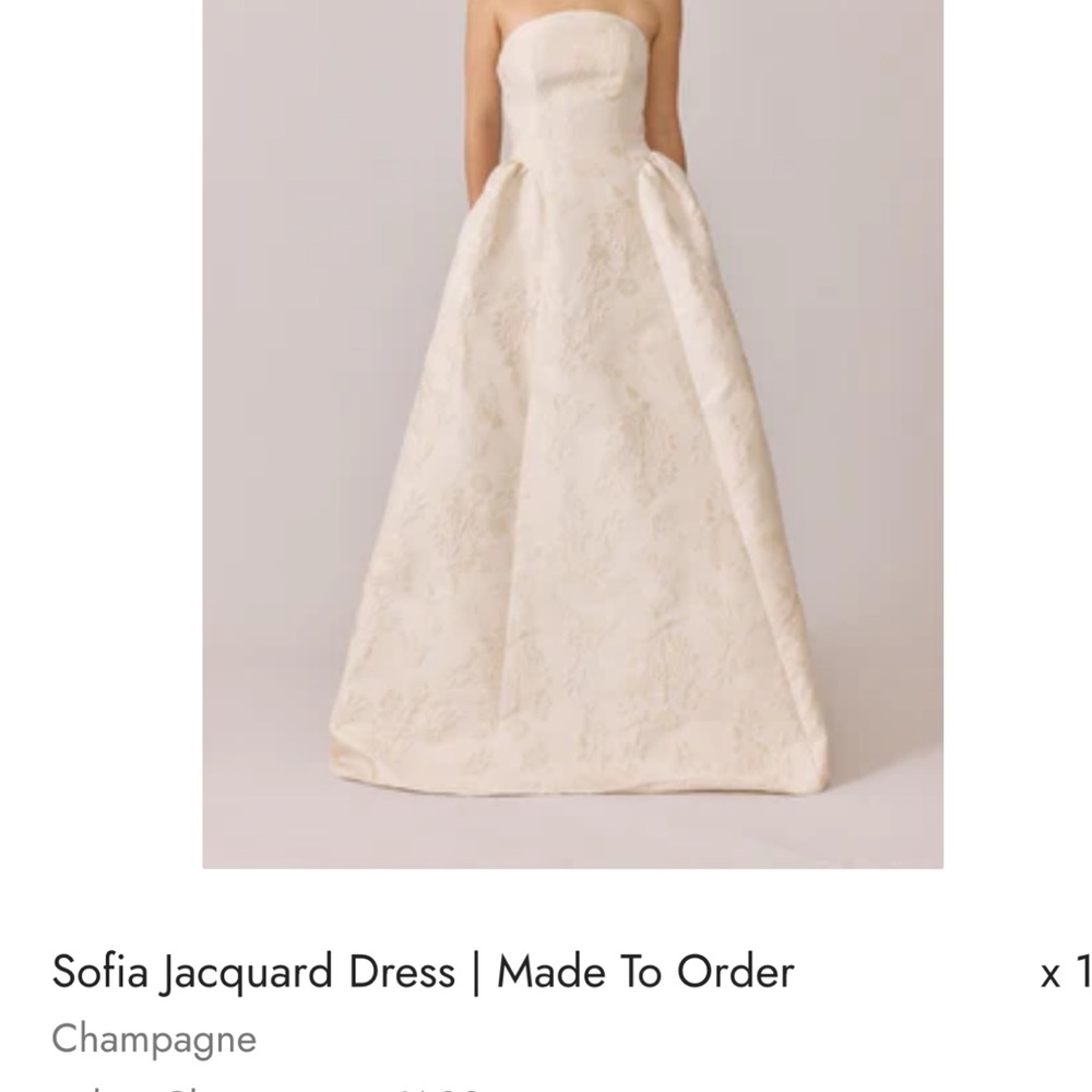 Revelry Cream Jacquard Floral Dress